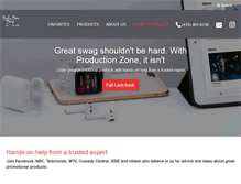 Tablet Screenshot of productionzone.com